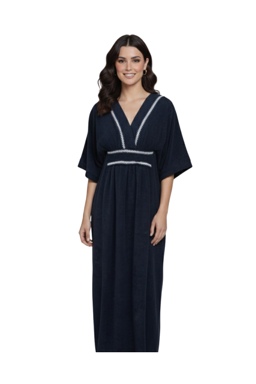 KAFTAN LONGO ATOALHADO KLINT 1025 PRETO