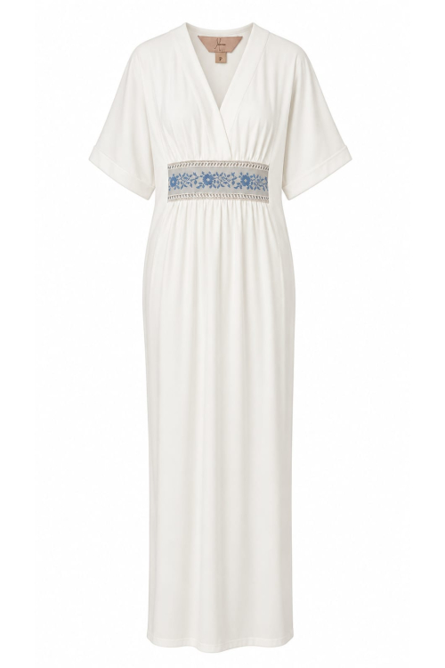 KAFTAN LONGO DEEP PLUSH 1026 OFF WHITE
