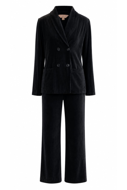 PIJAMA LONGO DEEP PLUSH 1026 PRETO