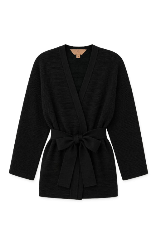 CASACO TRICOT TAMARA PRETO