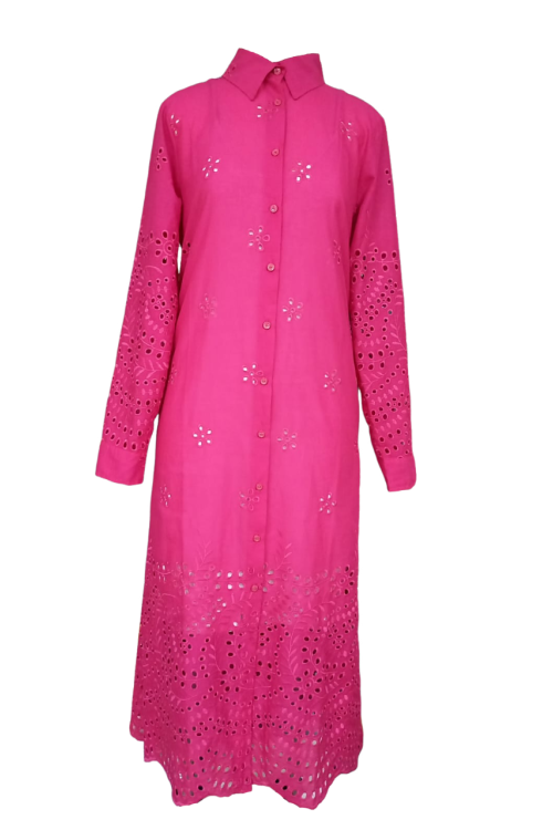 CHEMISE LAISE LONGO PINK