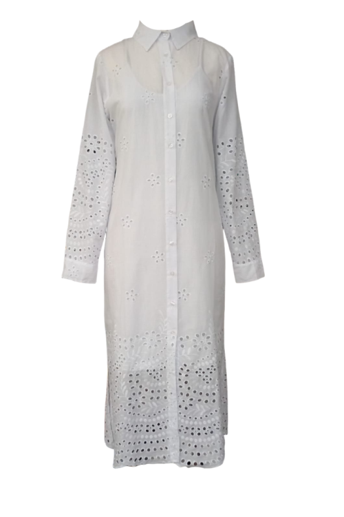 CHEMISE LAISE LONGO BRANCO