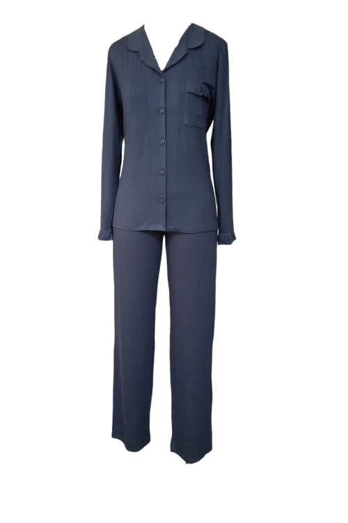 PIJAMA LONGO NEW BASIC 1025 AZUL MARINHO
