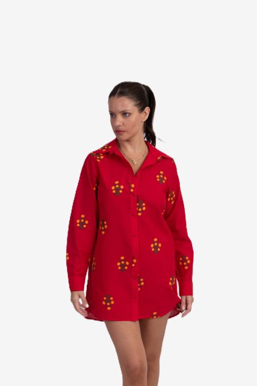 CAMISÃO CURTO DEISE VERMELHO