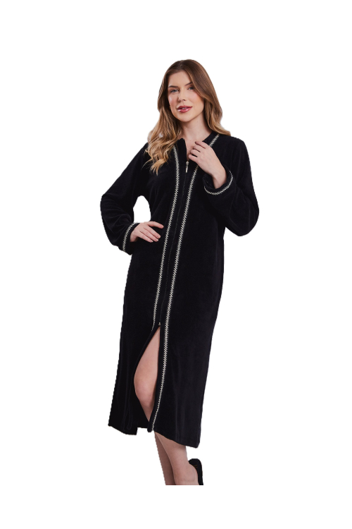 ROBE MIDI ATOALHADO KLINT 1025 PRETO