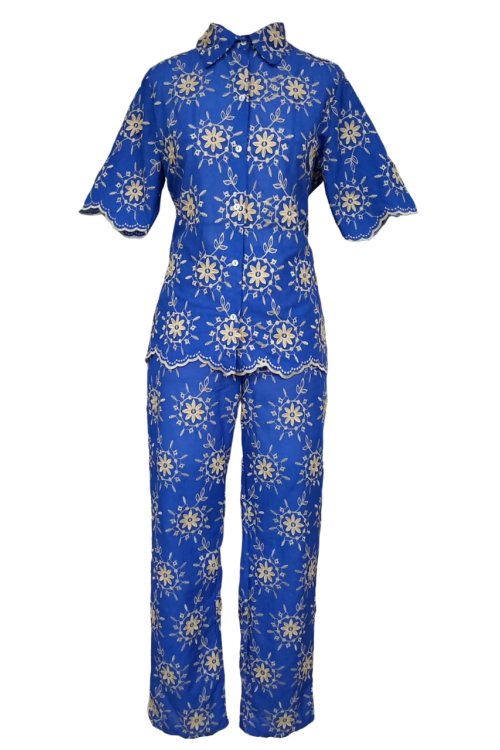 CONJUNTO DE LAISE GARDEN 2025 3D AZUL ROYAL/BEGE