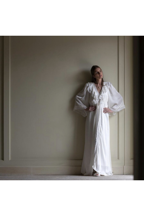 Conjunto Robe Camisola Longo New Classic Off White