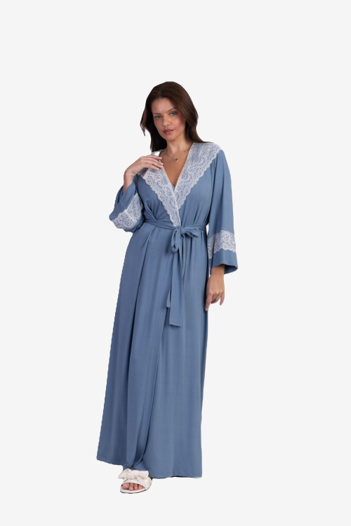 ROBE LONGO OUR LINE AZUL PORCELANA