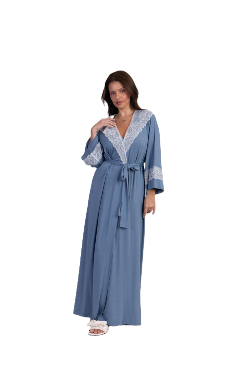 ROBE LONGO OUR LINE AZUL PORCELANA