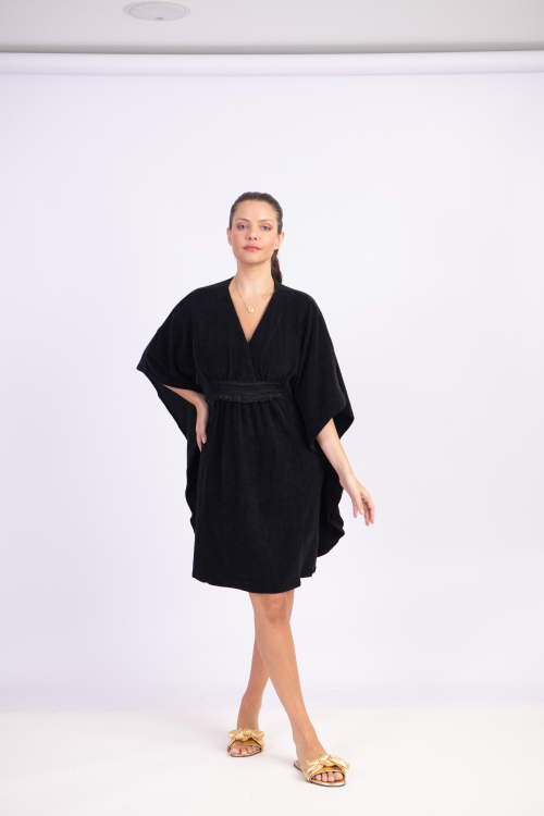 Kaftan Curto Klint Atoalhado Preto
