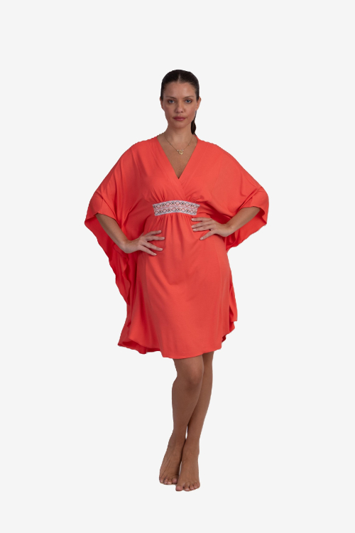 Kaftan curto Marie Coral