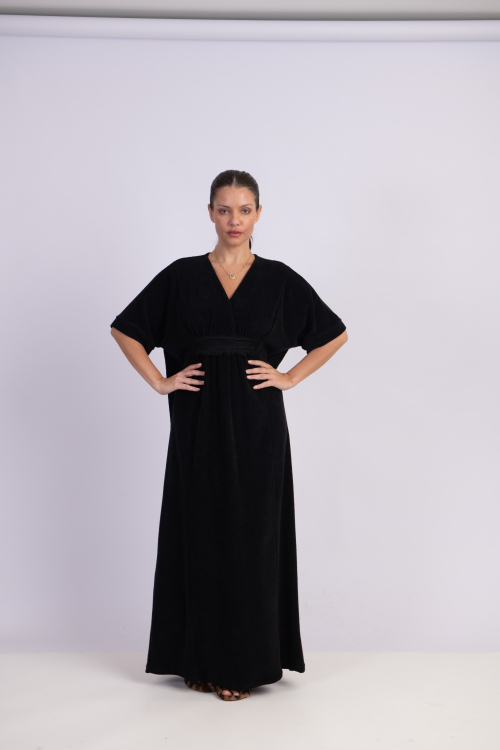 Kaftan Longo Klint Atoalhado Preto