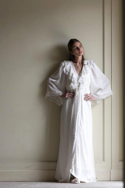 Conjunto Robe Camisola Longo New Classic Off White